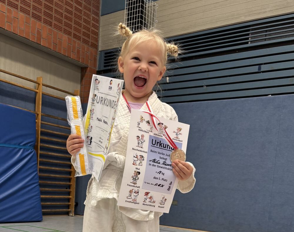 Verler Judo Cup Malia Riesen Freude über Platzierung